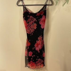 Vintage floral midi dress